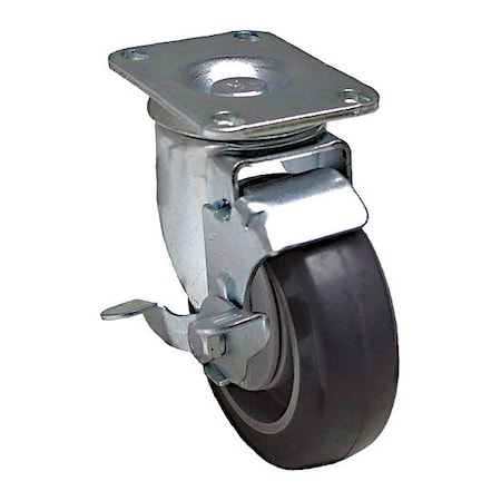 Plate Caster, 240 lb. Ld Rating, Plain