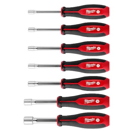 Nut Driver Set, PP Handle, 7 pcs