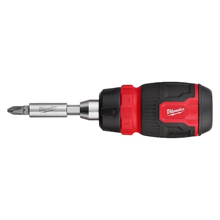 Multi-Bit Screwdriver, Chrome, 9 pcs