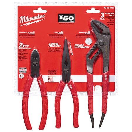 Comfort Grip Pliers Kit, 3 Pieces
