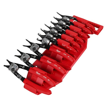 Retaining Ring Plier Set, 9 Pliers, Manual