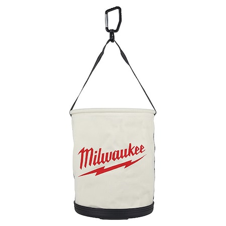Canvas Utility Bucket, White