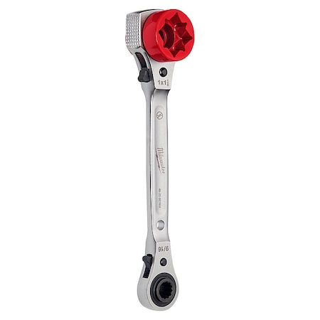 Lineman's 5in1 Ratcheting Wrench with Milled Strike Face