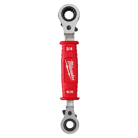 Linemans 4in1 Insulated Ratcheting Box Wrench