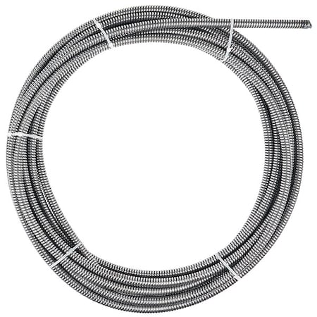 Drain Cleaning Cable, 5/8 in Dia, 100 ft L