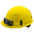 BOLT Yellow Front Brim Vented Hard Hat w/4pt Ratcheting Suspension - Type 1, Class C