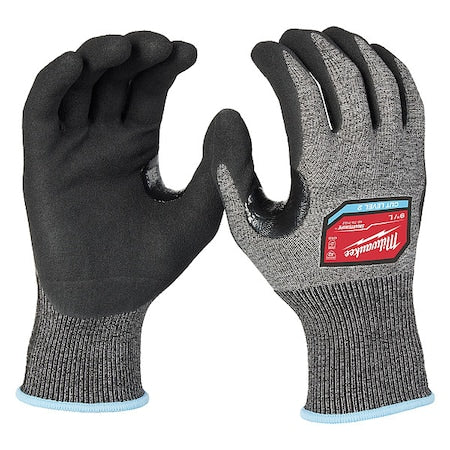 Cut-Resistant Dipped Gloves, Cut Level A2 , Dipped , Nitrile , Rough , Large 1 PR
