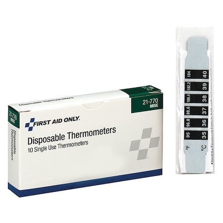 Disposable Thermometer, Oral, Metric, White