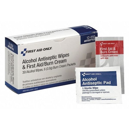 Antiseptic Wipes, Burn Cream, PK36
