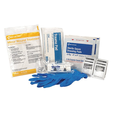 Wound Dressing Kit, Plastic Not Applicable, 14 Components, 1 People Served