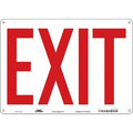 Exit Sign, Fiberglass, 14" W, 10" H, Exit, White
