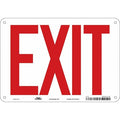 Exit Sign, Fiberglass, 10" W, 7" H, Exit, White