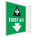 FIRST AID, 8 in W x 8 in H, L-Shape Projection, PETG, 480W53