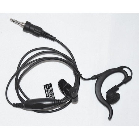 Earpiece Microphone, Black, 48" Cord L