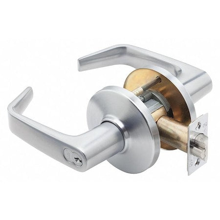 Door Lever Lockset, 2-3/4" Strike Dim