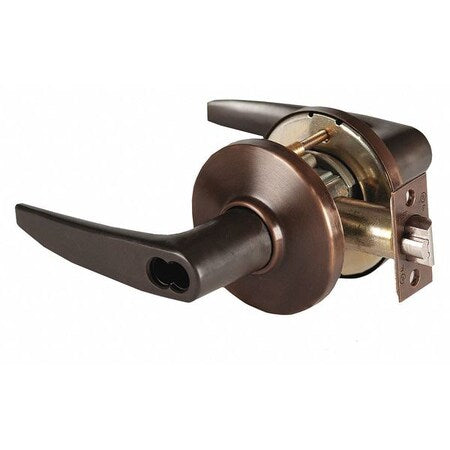 Door Lever Lockset, 4-7/8" Strike Dim