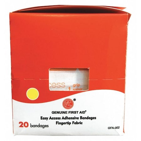Fingertip Bandage, 2.5x1 7/8", Fabric, PK20