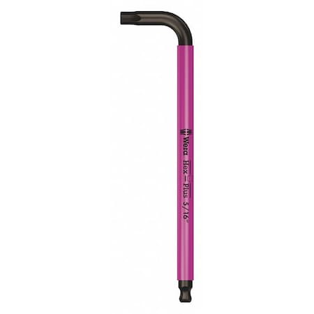 Plain L Key Hex Key, 5/16 in Tip Size, 7 11/16 in Long, 7 11/16 in Short