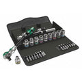 Socket Set, 28 pcs., Metric, 1/2" Drive Sz, Skt Wrch St, Chrm, 6Pt, 10 - 19 mm