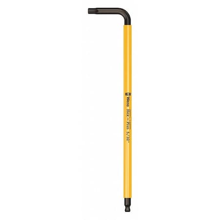 Plain L Key Hex Key, 5/32 in Tip Size, 5 3/8 in Long, 5 3/8 in Short