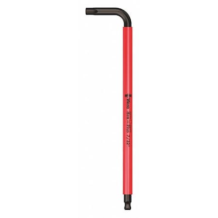 Plain L Key Hex Key, 7/32 in Tip Size, 6 3/4 in Long, 6 3/4 in Short
