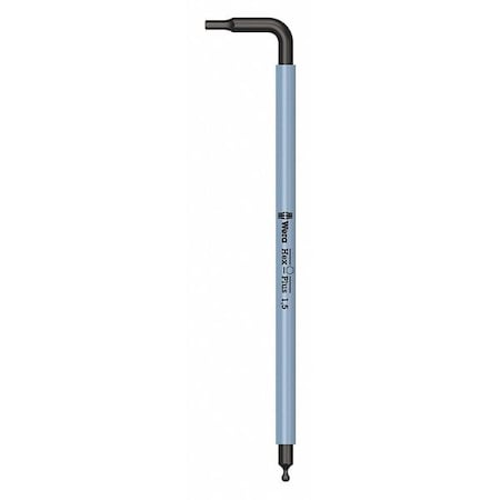 Plain L Key Hex Key, 1.5 mm Tip Size, 3 1/2 in Long, 9/16 in Short