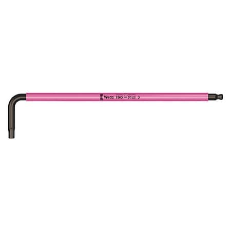 Plain L Key Hex Key, 3 mm Tip Size, 4 7/8 in Long, 27/32 in Short