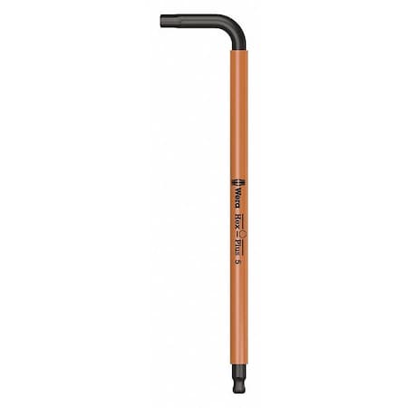 Plain L Key Hex Key, 5 mm Tip Size, 6 1/16 in Long, 1 1/16 in Short
