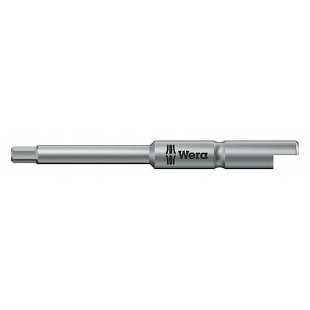1/2 in Drive Hex Socket Bit Metric 1.5mm Tip, 1 47/64 in L