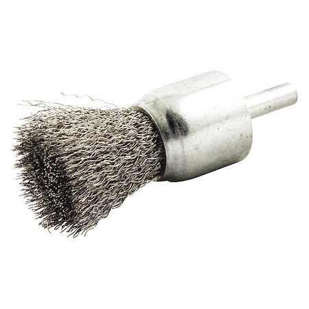 End Brush, Crimped, 1" dia., 22000 rpm