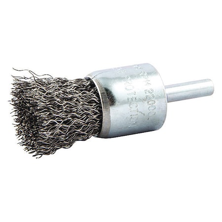 End Brush, Crimped, 1" dia., 22000 rpm