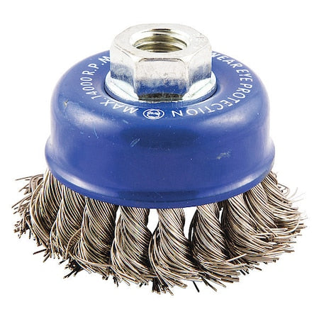 Cup Brush, Knotted, 2-3/4" dia., Arbor Hole