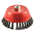 Cup Brush, Knotted, 6" dia., Arbor Hole