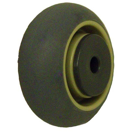 Caster Wheel, 3" Wheel Dia., Beige Wheel
