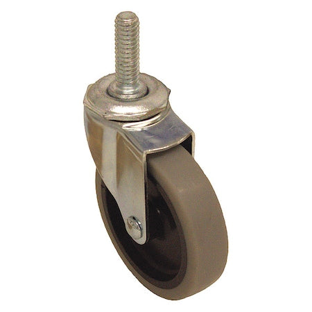 Stem Caster, 120 lb. Ld Rating, Gray Wheel