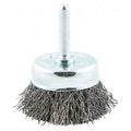 Cup Brush, Crimped, 1-3/4" dia., Shank