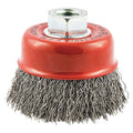 Cup Brush, Crimped, 3" dia., Arbor Hole