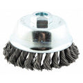 Cup Brush, Knotted, 4" dia., Arbor Hole