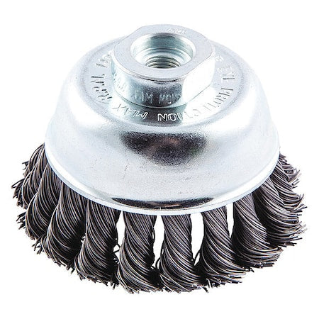 Cup Brush, Crimped, 2-3/4" dia., Arbor Hole