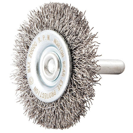 Wire Wheel Brush, Crimped, Carbon Steel