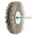 Wire Wheel Brush, Crimped, Stainless Steel