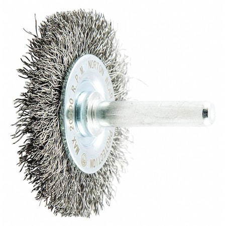 Wire Wheel Brush, Crimped, Carbon Steel