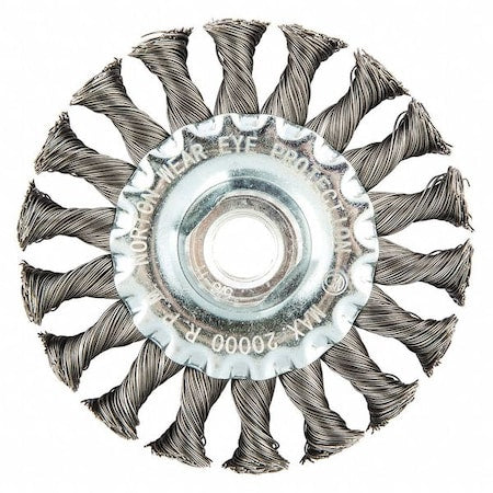 Wire Wheel Brush, Knotted, Carbon Steel