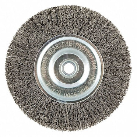 Wire Wheel Brush, Crimped, Carbon Steel