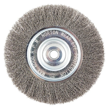 Wire Wheel Brush, Crimped, Carbon Steel