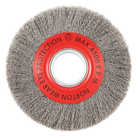 Wire Wheel Brush, Crimped, Carbon Steel
