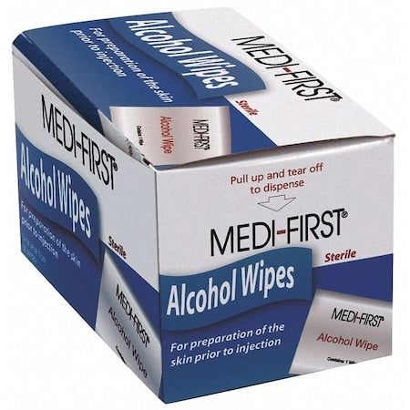Alcohol Pads, Swab, 0.500 oz., PK50