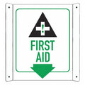 FIRST AID, 8 in W x 10 in H, Horizontal Rectangle, Aluminum, LCDF-0004-NA_8x10