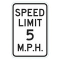 Speed Limit, Speed Control & Radar Speed Traffic Sign, 18 in H, 12 in W, Aluminum, T1-6254-HI_12x18