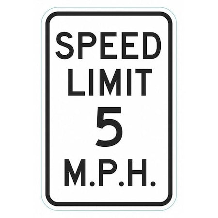 Speed Limit, Speed Control & Radar Speed Traffic Sign, 18 in H, 12 in W, Aluminum, T1-6254-HI_12x18